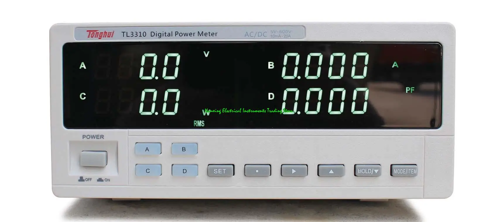 Tonghui TL3310 Single-phase AC/DC digital power meter AC 5-600V, 0.5mA-20A, can test V, A, W, PF, Hz