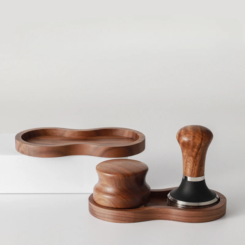 Tamping Station Wooden Stand for Coffee Tamper Mat Coffee Tamper Holder Support Base Barista Cafe Accessories Tamp Wood Kitchen