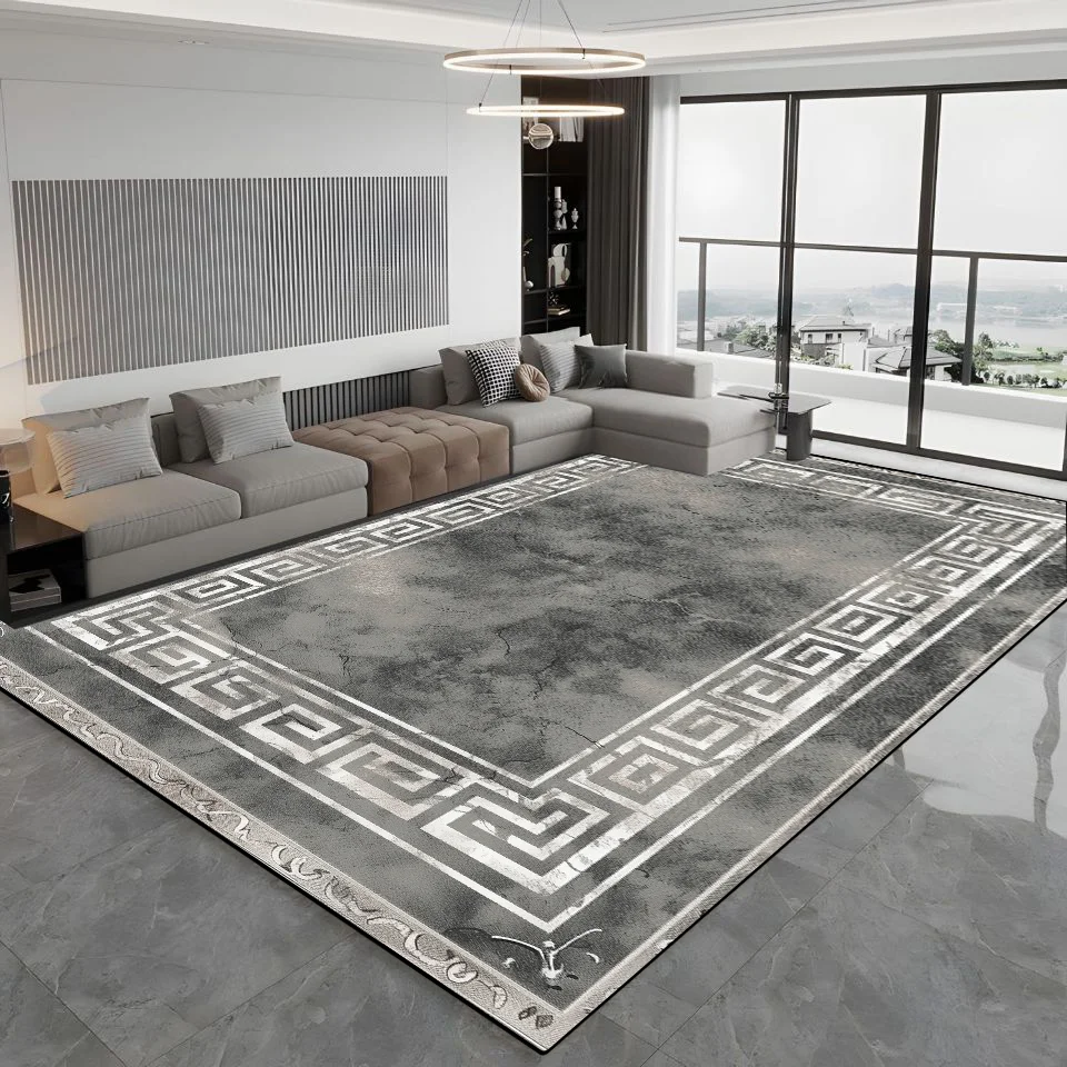 Grey Home Decoration Carpets Living Room Sofa Area Rugs Hall Doorway Hallway Floor Mat Bedroom Cloakroom Large Carpet Washable