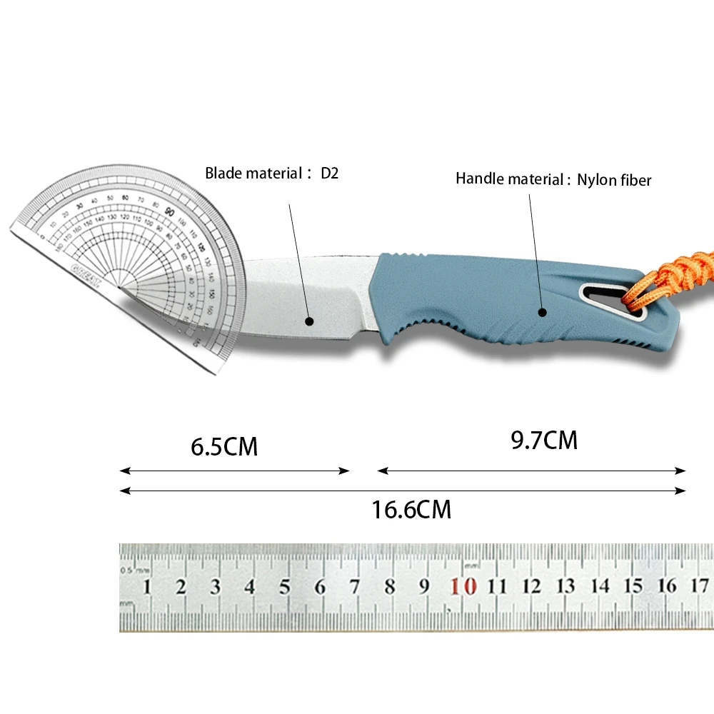 BM 18050 Fixed Blade Knife D2 Blade Nylon Fiber Handle High Quality Pocket Knife Outdoor EDC Survival Camping Hiking Tools