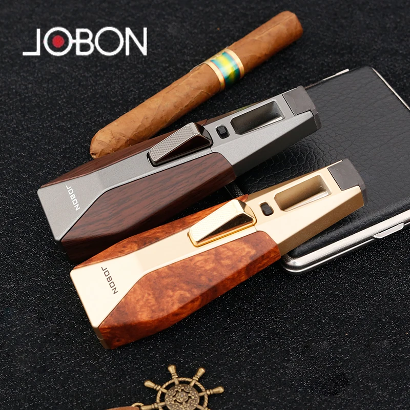 Картина 5: JOBON Зажигалка для барбекю, сильное синее пламя, кухонные аксессуары для курения, уличная ветрозащитная зажигалка без газа