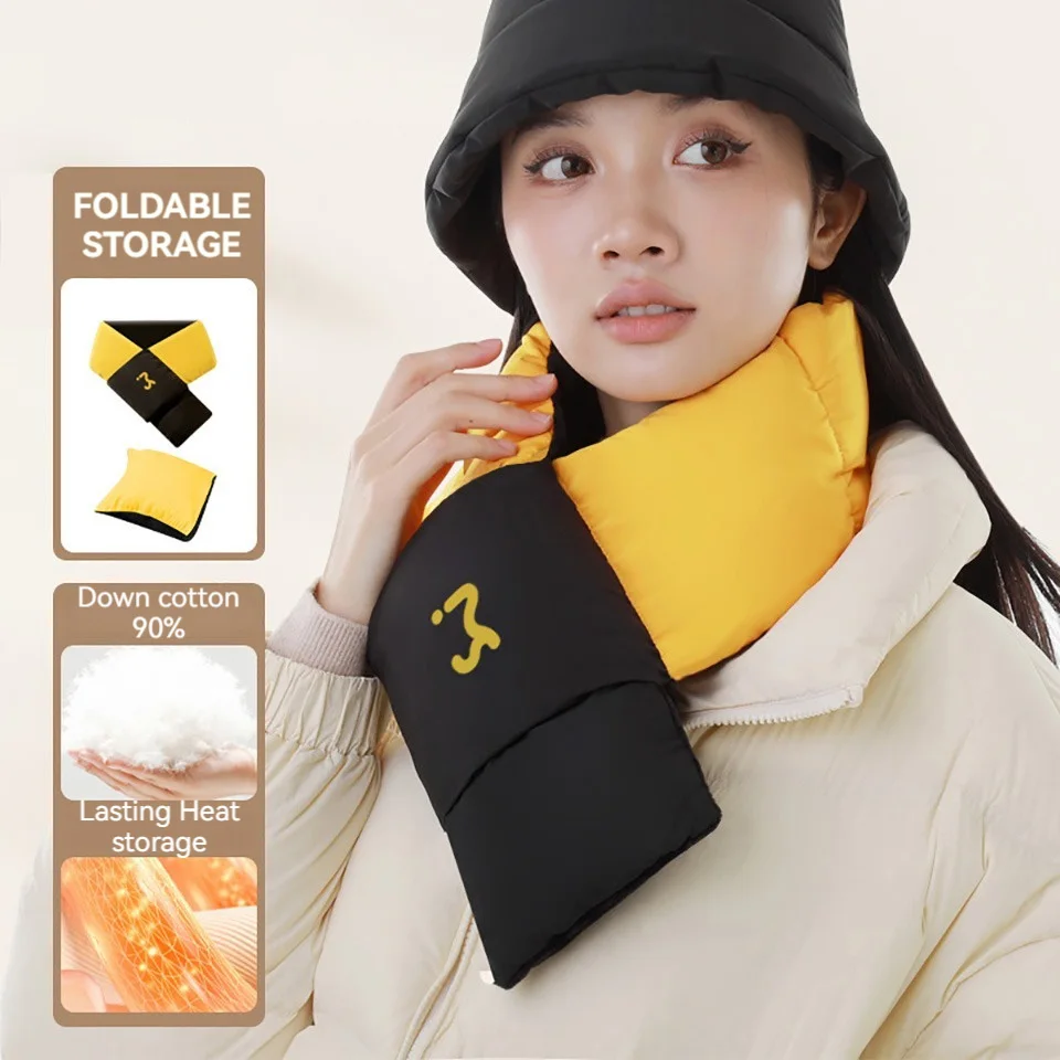 KoKossi Skiing Cotton Warm Scarf Windproof Running Cycling Neck Cover Waterproof Portable Fashion Scarf Foldable Muffler Women