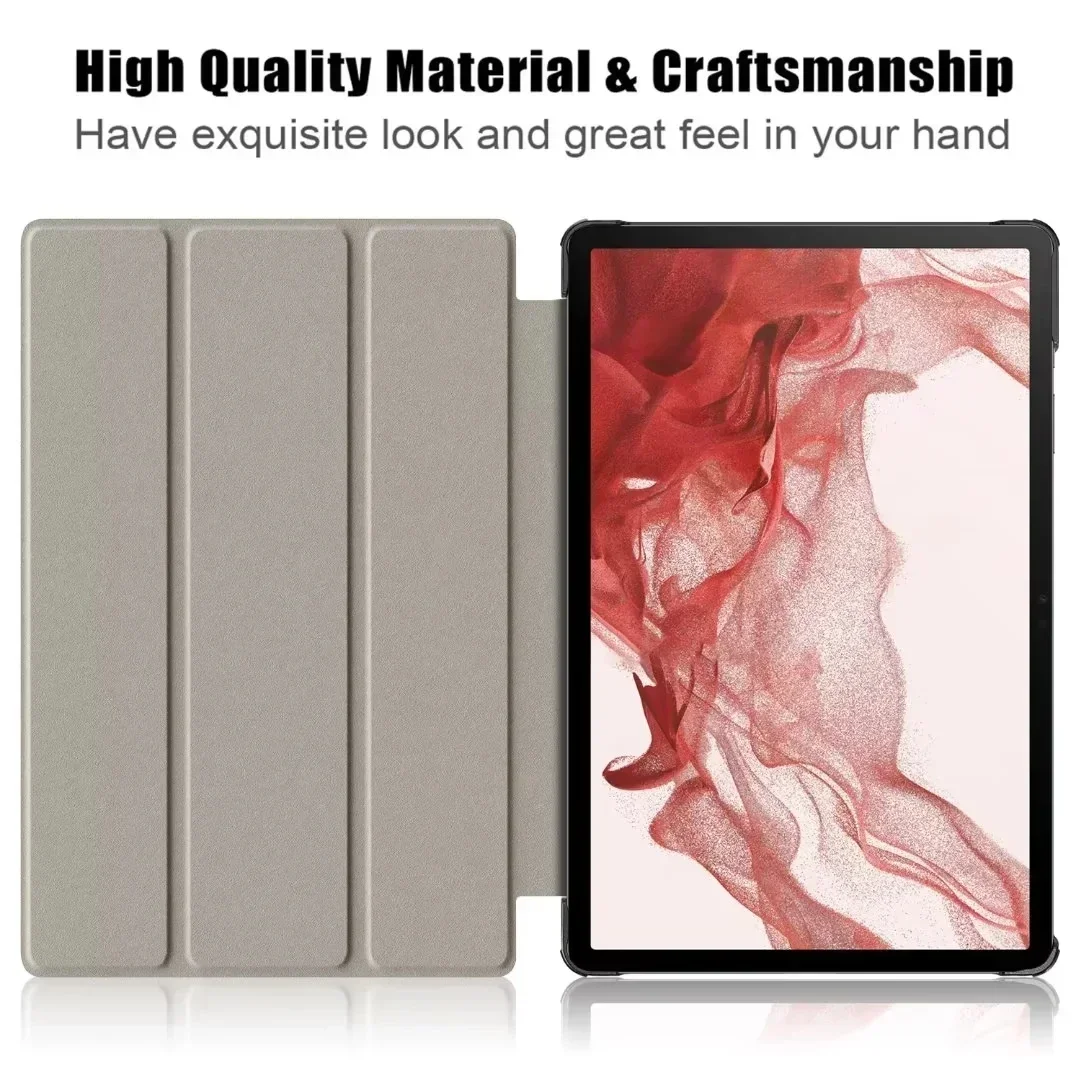 For Samsung Galaxy Tab S9 Plus 12.4 inch S9 FE Plus 2023 Case Trifold Leather Tablet Funda For Galaxy Tab S9 2023 Case 11 inch