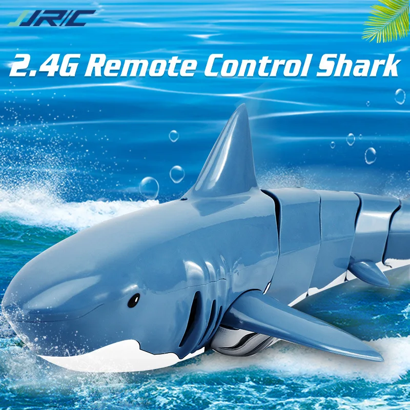 2.4G remote control shark boat simulation toy swimming pool bathroom baby bath toy shark waterproof protection