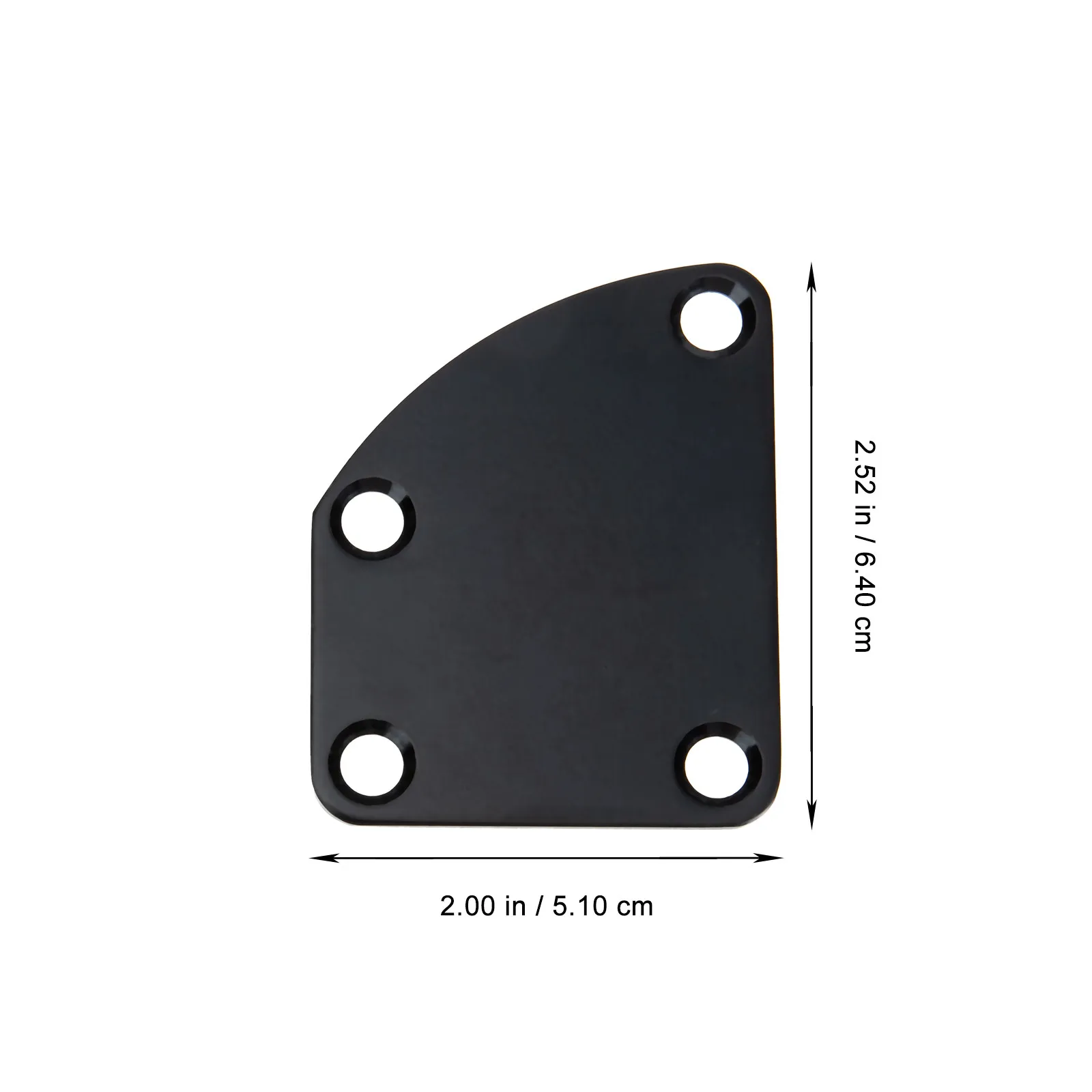 2Sets Metal Guitar Neck Connecting Board Strong Reinforcement Plate for Electric Guitar Replacement Parts with Mounting Screws