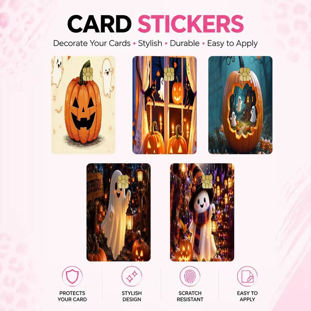 Halloween  High‑Res Game Chip Decals Credit Card Mini Waterproof Vinyl Ornament Useful Gift