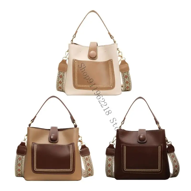 

Premium Textured Shoulder Bag Waterproof PU Shoulder Bag Spacious Interior Fashionable Crossbody Purse For Ladies 066F