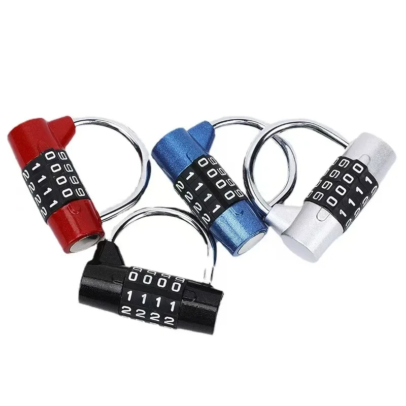 قفل مجمع مكون من 4 أرقام شديدة التحمل، قفل أمان مقاوم للطقس، قفل برمز أمان لصالة الألعاب الرياضية في الهواء الطلق #2