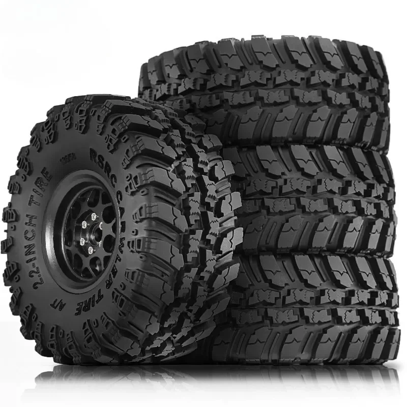 

2.2 RC Crawler Tires and Beadlock Wheels for 1/8 Rock Crawler Car Trxs TRX4 Axial SCX10 II RC4WD CC01 Gen8