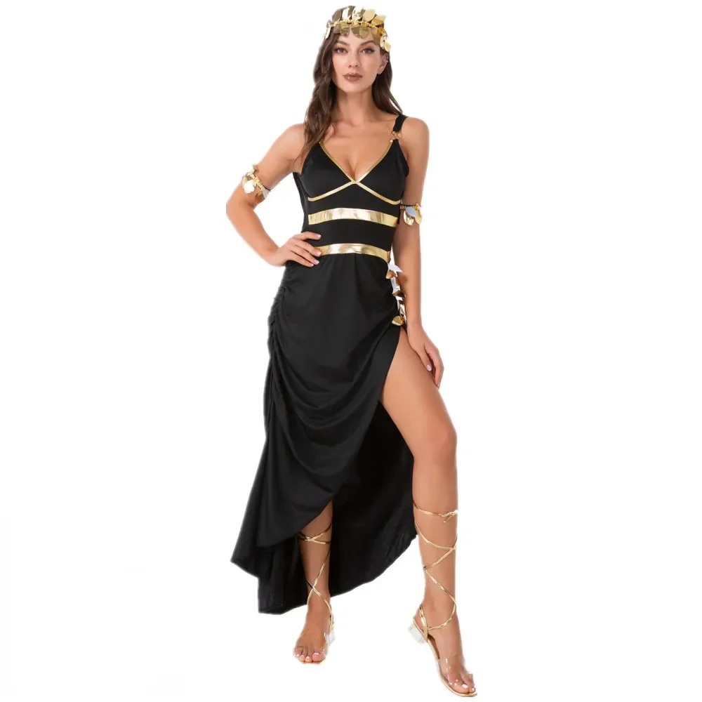 Sexy Lady  Ancient Greek Goddess Costume Girls Roman Grecian Toga Robe Cosplay Carnival Halloween Fancy Party Dress