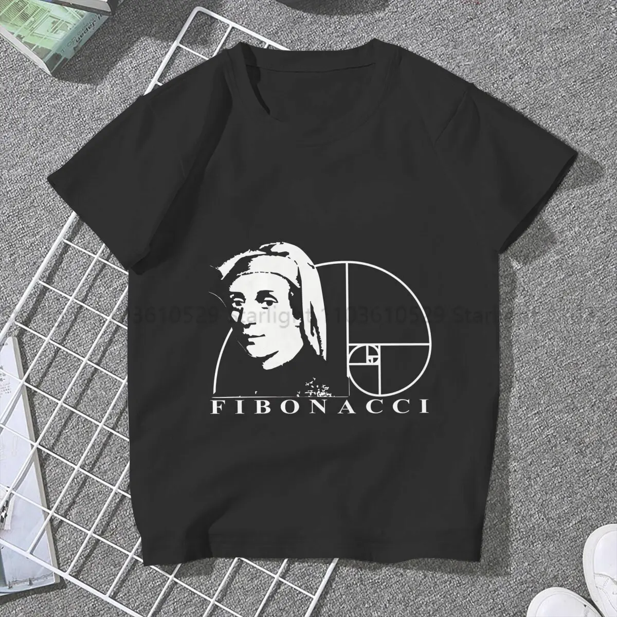 Spiral Women's T Shirt Fibonacci Sequence Golden Ratio Ladies Tees Kawaii Polyester Tops Basic Tshirt y2k Fashion