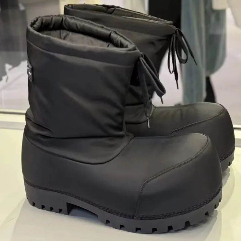 

Fashion Big Toe Short Snow Boots Winter Round Head Women Shoes Thick Bottom Botas Femininas Zapatos Mujer