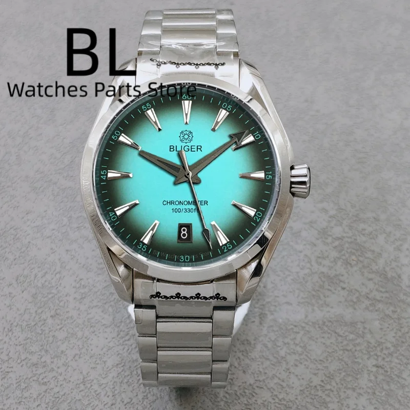 BLIGER Luxury 40MM A150 Watches For Men 6 O'clock Calendar NH35 Mechanical WristWatch Stainless Steel Sapphire Glass Waterproof