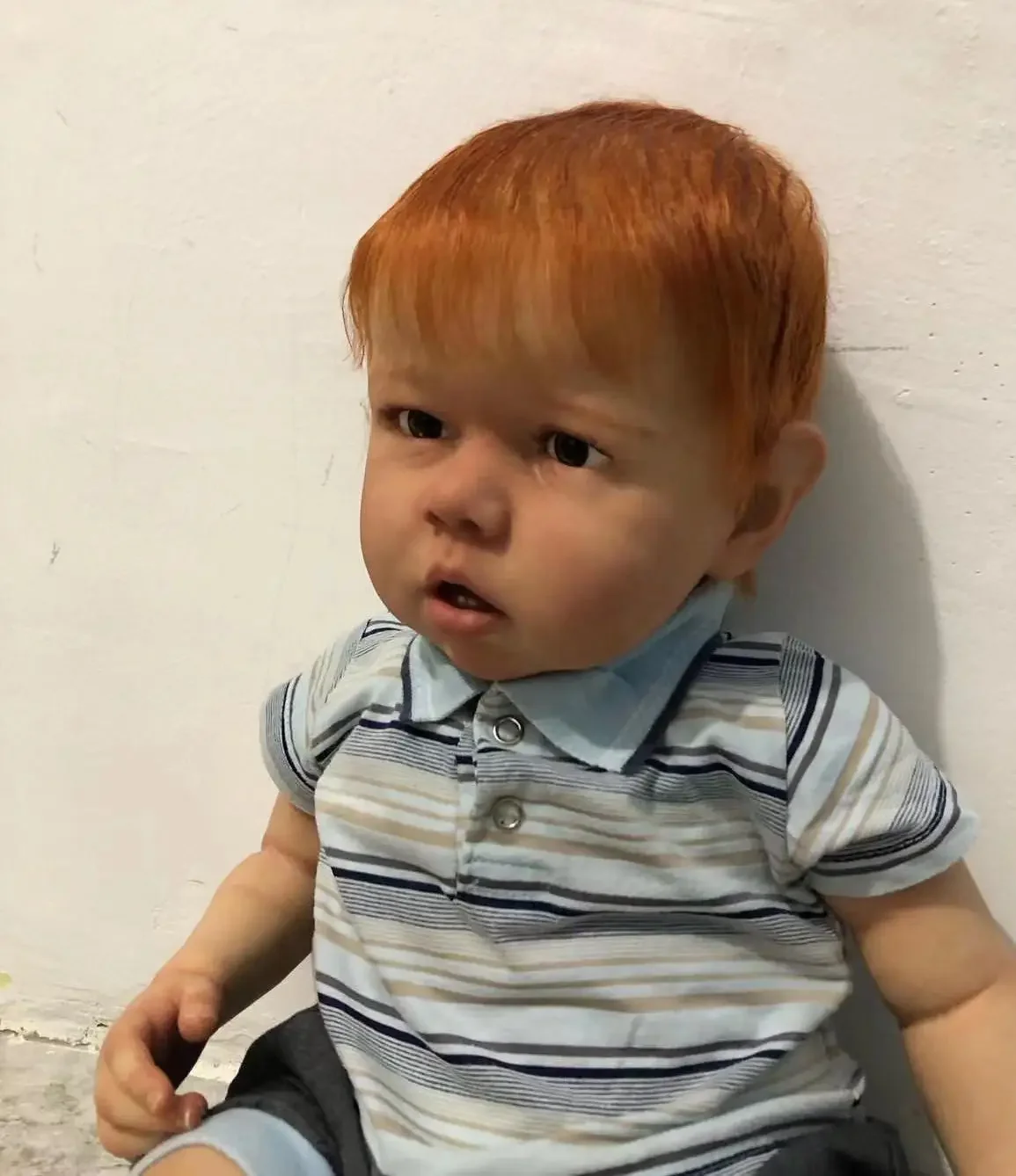 DLS Customized Limited Supply30inch Reborn Baby Liam Huge Boy With Hand-Rooted Orange Hair Already Finished Doll