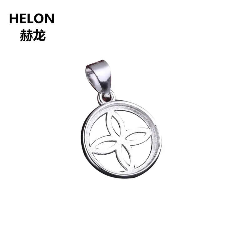 925 Sterling Silver Women Pendant 9x9mm 10x10mm 11x11mm 12x12mm Round Cabochon Semi Mount Pendant Setting Wholesale