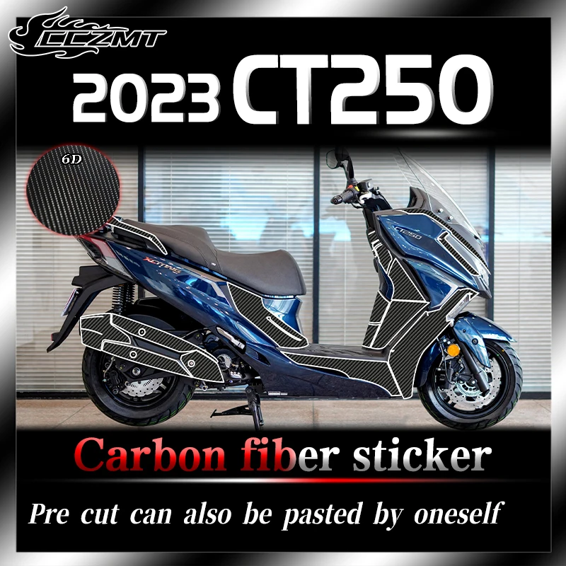 

For KYMCO Xciting CT250 2023 stickers 6D carbon fiber protective stickers decorative stickers and accessories modification parts