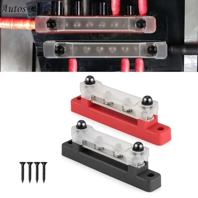 

57BA 4 Terminals Distribution Block 48V Terminal with Cover for Automobiles Car
