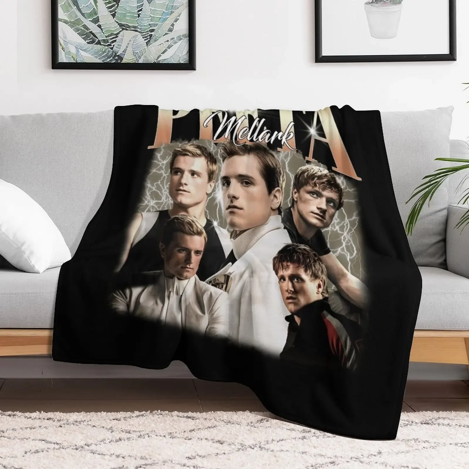 Peeta Mellark Vintage Unisex Limited Peeta Mellark Vintage Peeta Mellark Sweat Gift Idea Fan Throw Blanket Soft Beds Blankets