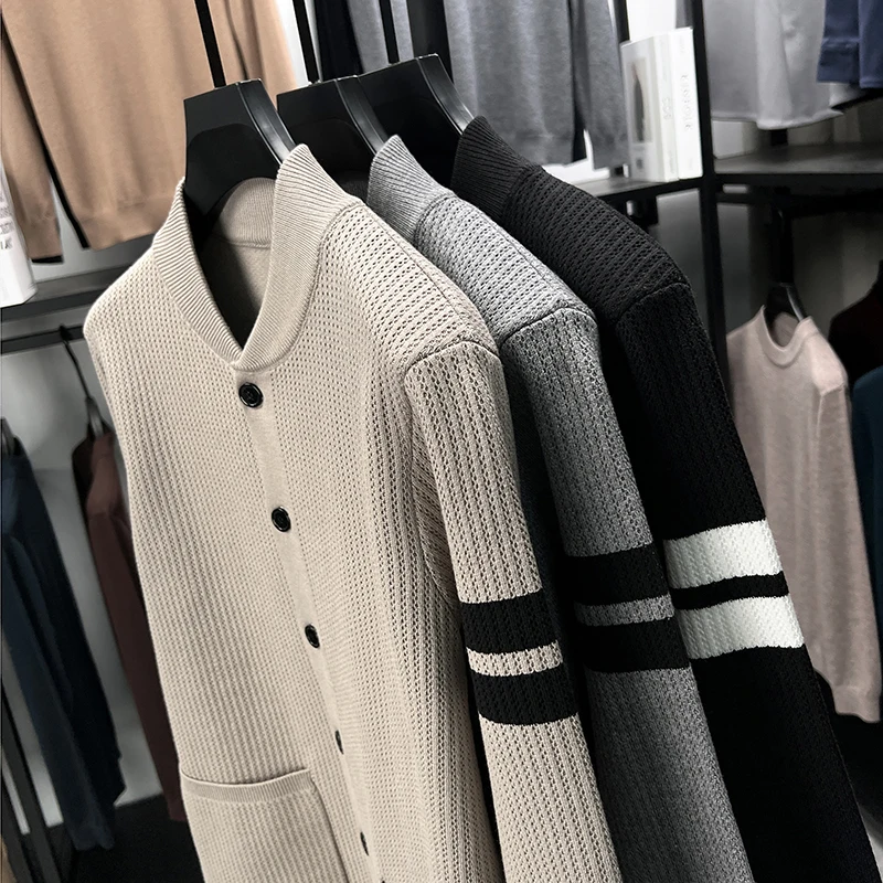 Men's Luxury Knitting High Quality Cardigan Autumn Winter High Quality Long Sleeves Sweater Leisure Fashion Men's Clothing Tops