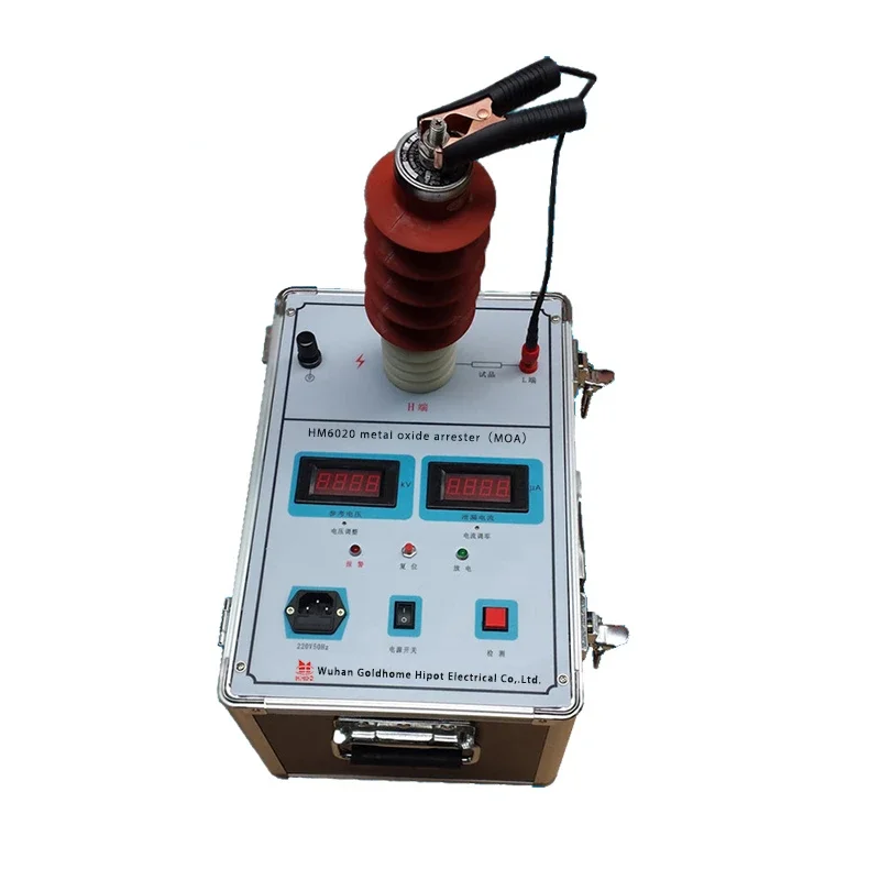 Discharger tester, oxide lightning arrester tester, detection device