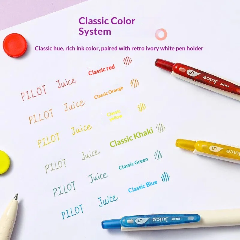 Długopisy żelowe PILOT Juice Pastel 0.5mm, różne kolory, płynne pisanie i miękki uchwyt, do estetycznego prowadzenia dziennika i aranżacji biurka, dla studentów. — zdjęcie produktu 3