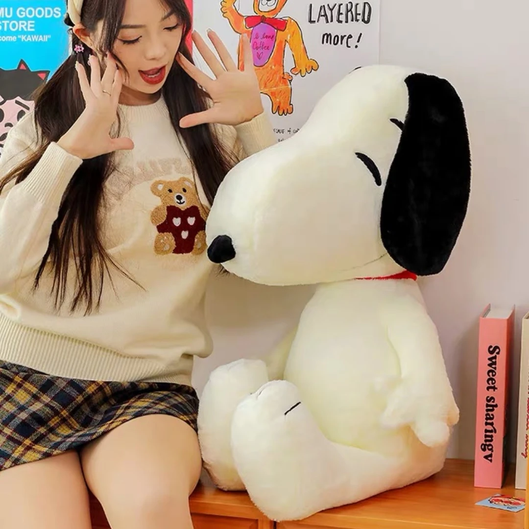 1 peça 80cm amendoim snoopy muito grande snoopy cão bonecos de pelúcia os melhores brinquedos de presente de aniversário