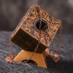 1:1 Hellraiser Puzzle Box Moveable Cube With Chain Lament Terror Film Serie Action Figure Model Home Decoration Halloween Toy