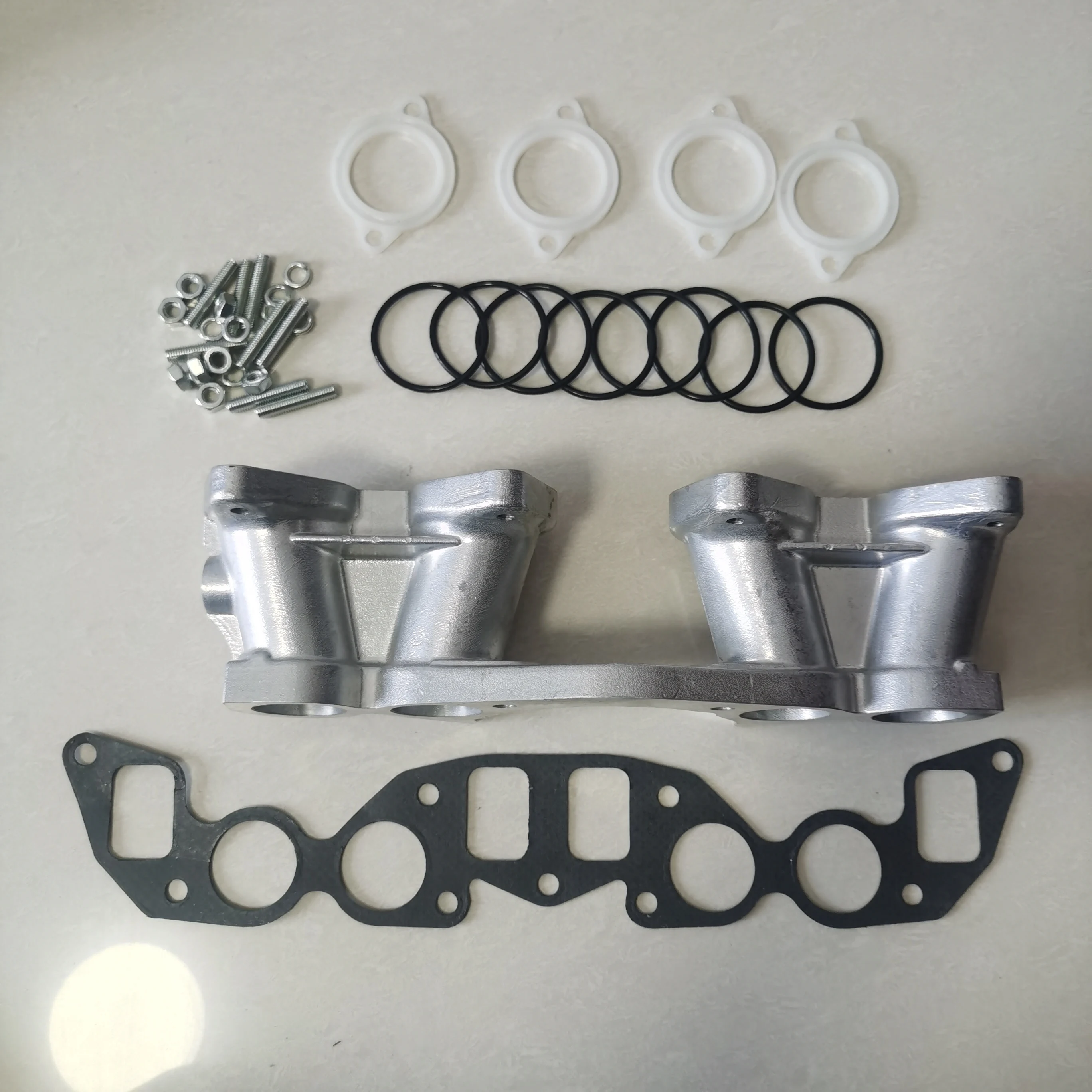 FAJS NO M7-3-48B/45B for VOLVO B18/20 CARB INLET MANIFOLD WEBER DCOE or DELLORTO DHLA,with Gasket and Screw Kit