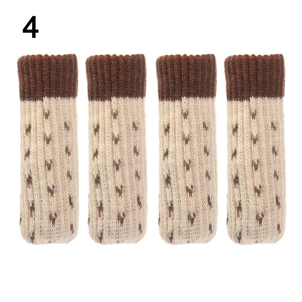 Protective Case Knitted High Elastic Chair Leg Caps Furniture Socks Pads Furniture Feet Cover
