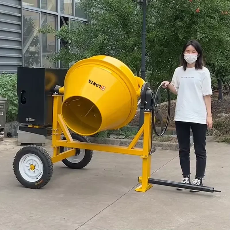 LONTA JH350 350L 1 Bag Betonniere Mobile Electric Engine Mud Mortar Beton Cement Concrete Mixer Machine Construction
