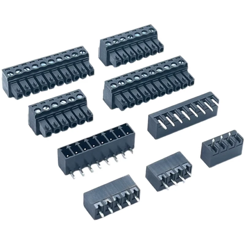 2/10 مجموعات/وحدة 2EDG-3.81 مللي متر المكونات في PCB الأسلاك محطة 15EDGK/VC/RC إبرة مستقيمة إبرة منحنية 2P-16P أسود أخضر برتقالي