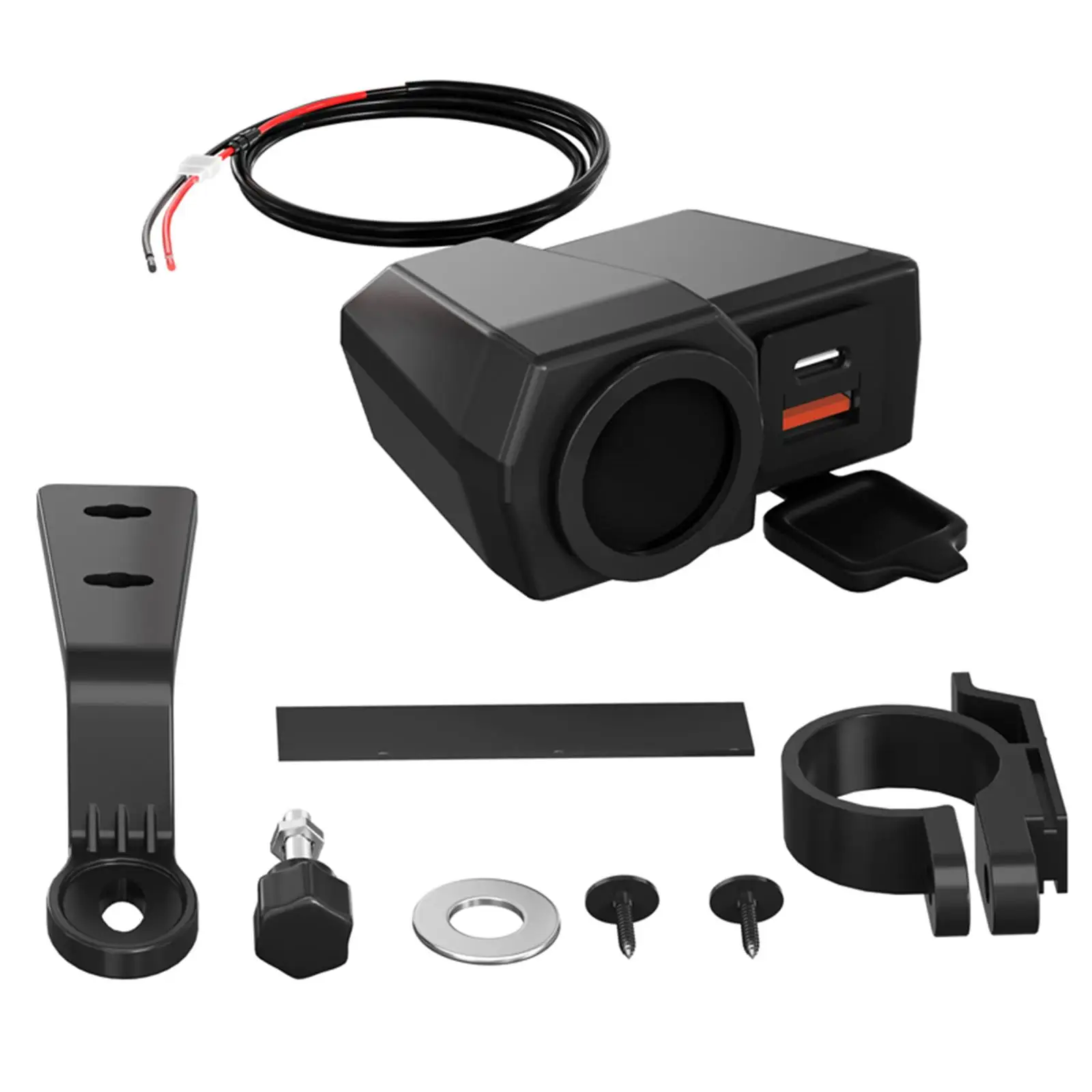 Universal 12V-24V Motorcycle USB Charger QC 3.0 Port Quick Charge Quick