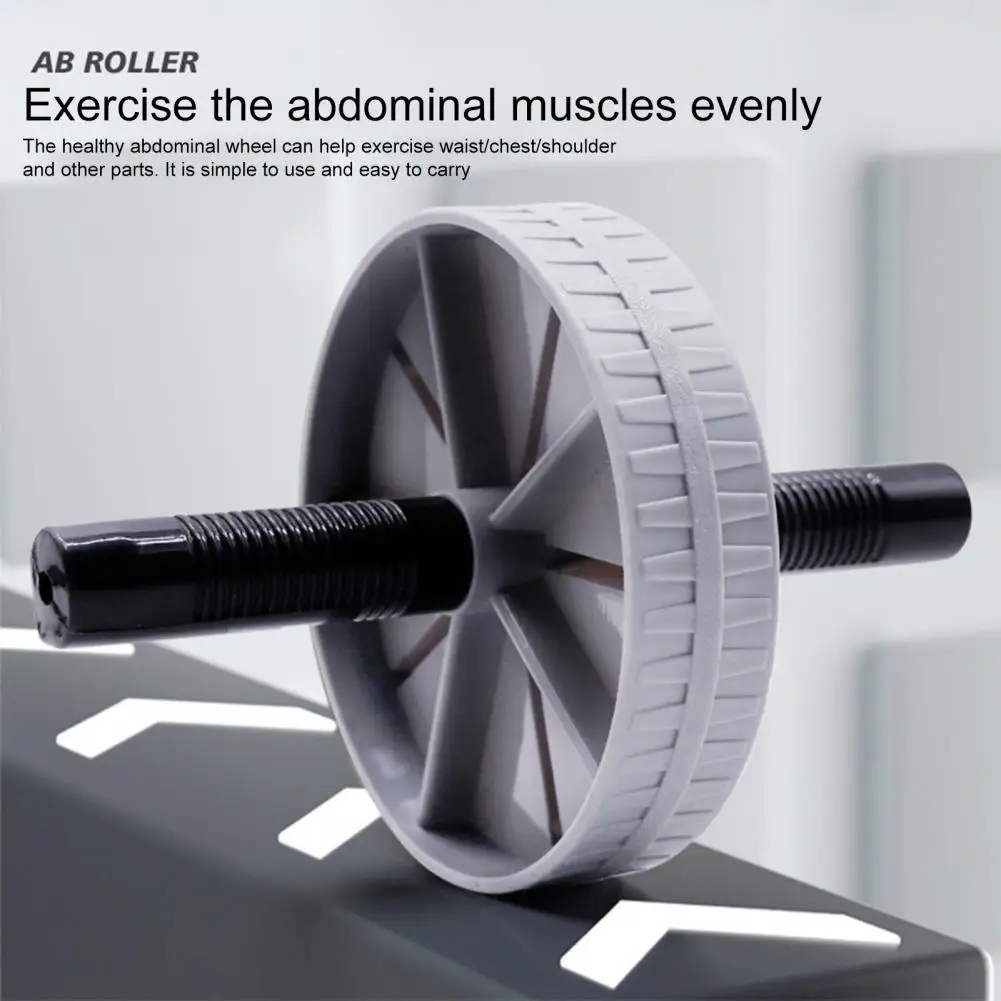 Durable Abdominal Roller Wheel Steel Pipe Abdominal Wheel Thicken Mute Abdominal Roller Exercise Wheel  Workout