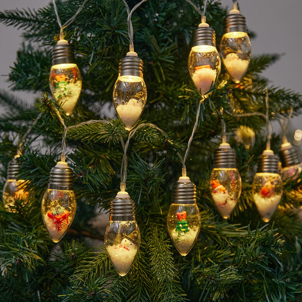 Christmas Doll Wishing Bottle String Lights Father Christmas LED Bulb Lights Indoor Decoration Christmas Tree String Lights