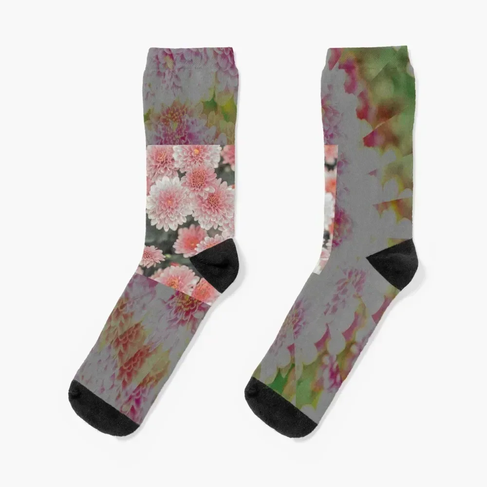 

lovely pink flowers Socks valentine gift ideas Stockings compression japanese fashion kawaii Man Socks Women's