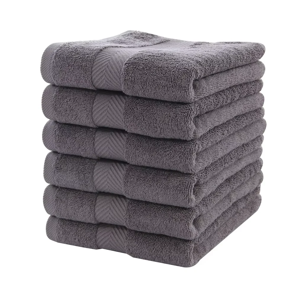

Organic Cotton Face Bath Towel Set for Children and Adults, Luxury, White, Grey, Thick, 70*140 cm