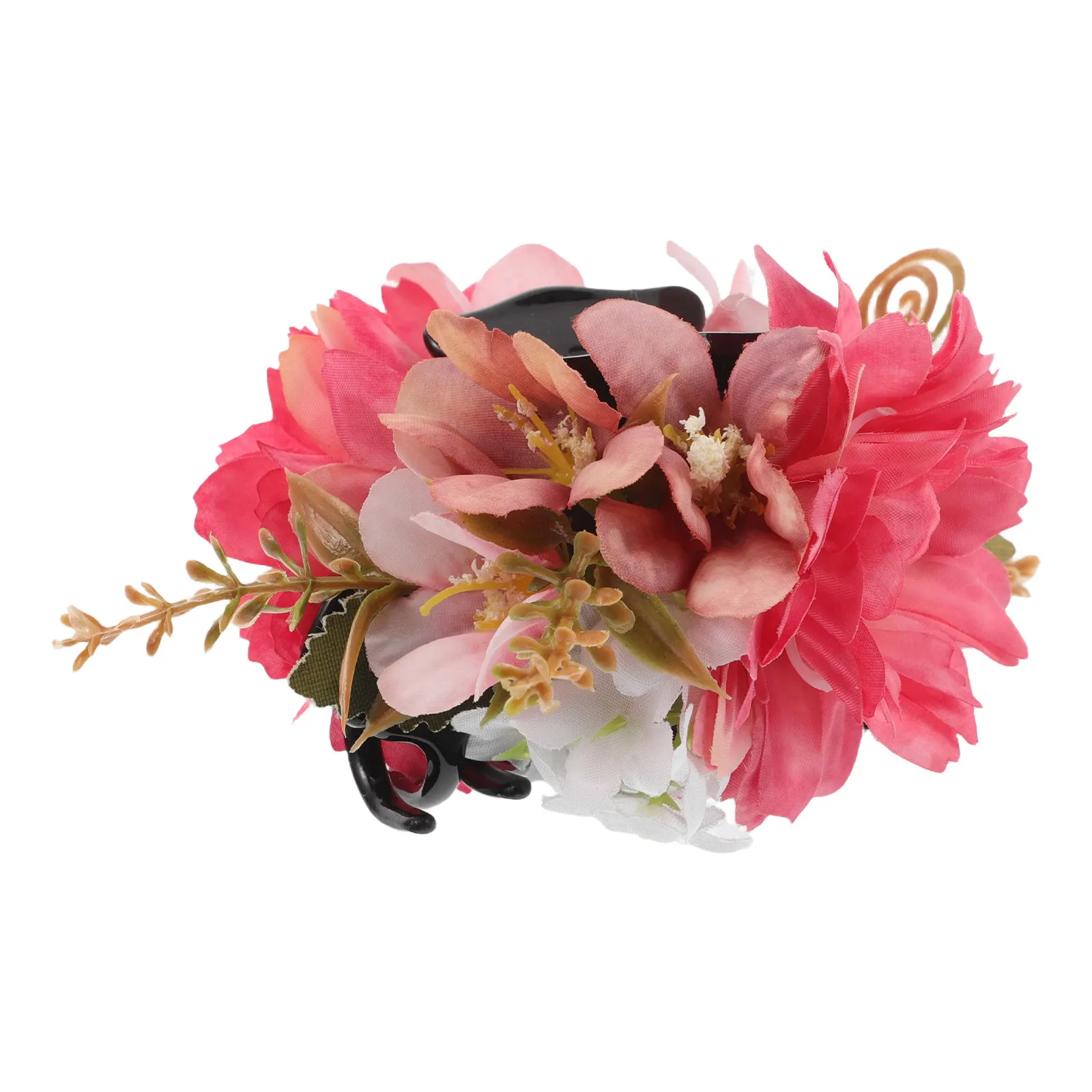 Hair Claw Clip for Women Flower Rose Design Realistic 3D Floral Accessory Versatile Back Clip for Thick Hair Bun Styling Elegant