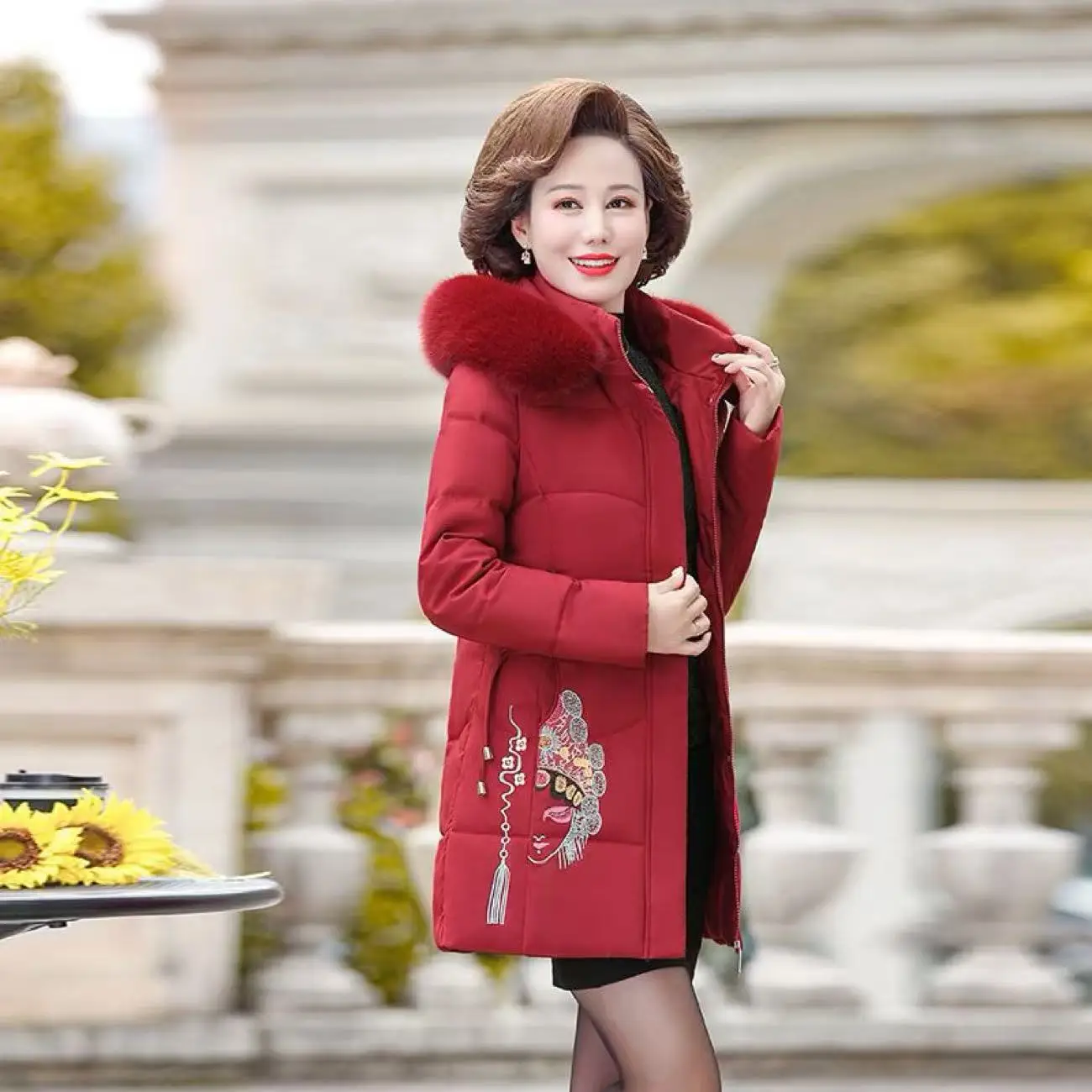 Winter Cotton-padded Jacket For Middle-aged Elderly Women's Wear Short Cotton-padded Jacket For Middle-aged Women Thickening Top