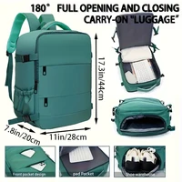 Mochila multicolor, práctica y elegante, con diseño de múltiples bolsillos, correa ajustable, ligera, para ir al trabajo, bolso informal