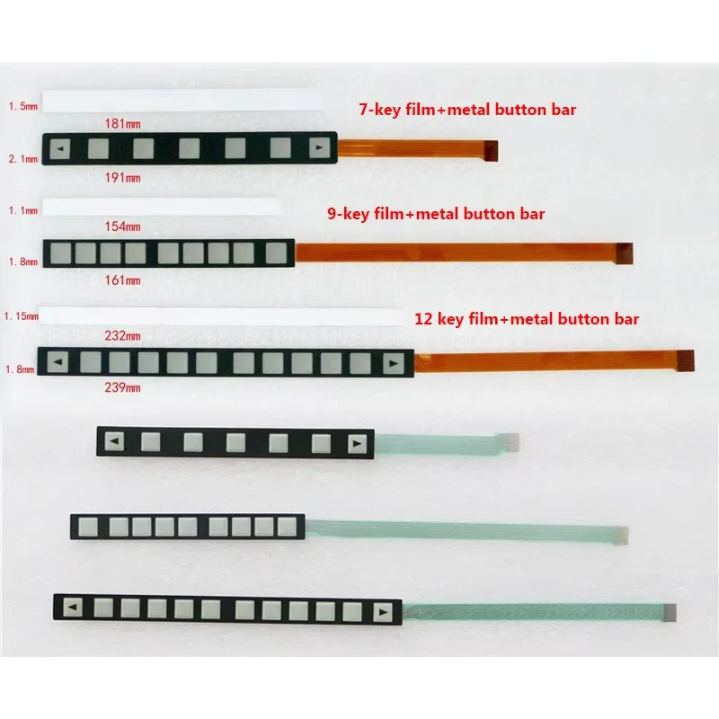 

New Button Strip for 7key 9Key 12key Series 31i Key Panel Button Switch Metal key and Regular Key Button Switch