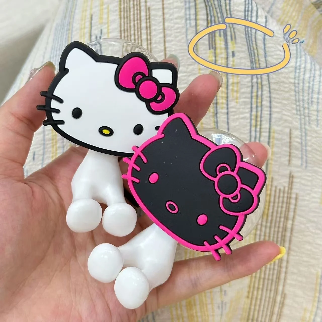 Sanrio Hello Kitty Kuromi Sikat Gigi Elektrik Tempat Sikat Gigi Rak Dinding Tipe Suction Cup Produk Kamar Mandi Kartun