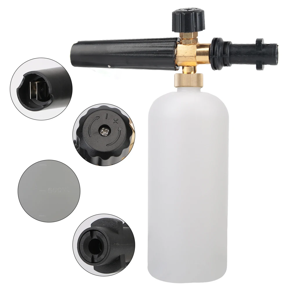 

Car Soap Foam Generator High Pressure Washer Snow foam lance Adjustable Sprayer Nozzle For Karcher K2 K3 K4 K5 K6 K7 1L