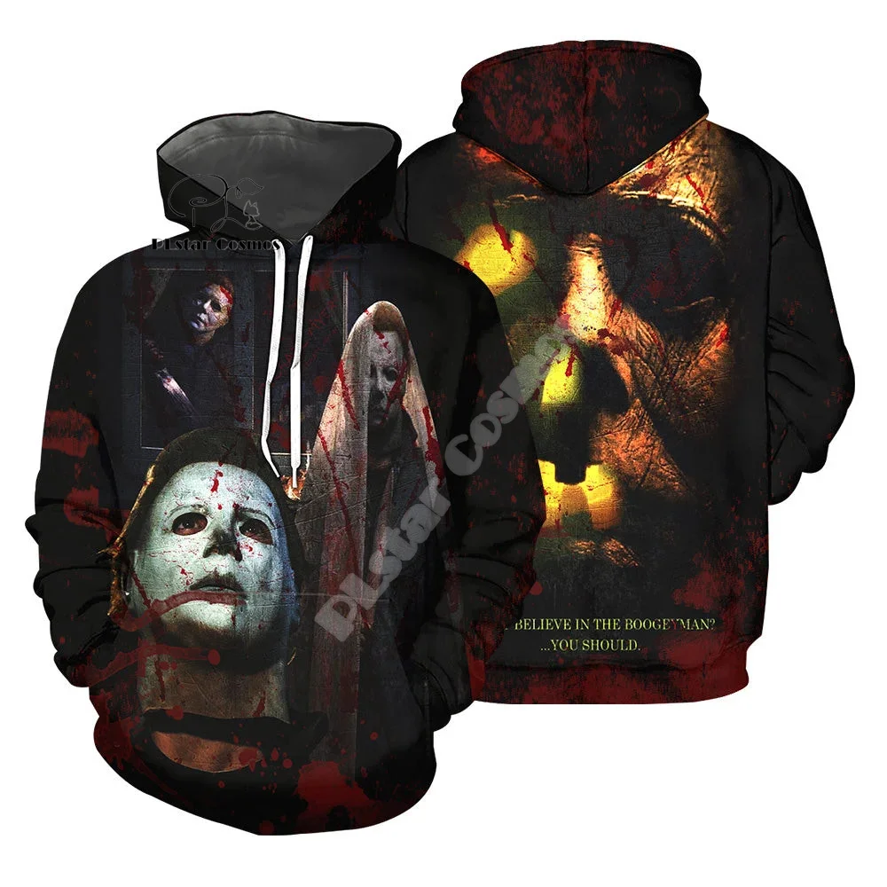 

Cosplay Halloween Horror Terror Movie Michael Myers Vintage Retro Graffiti 3DPrint Pullover Streetwear Casual Jacket Hoodies N29