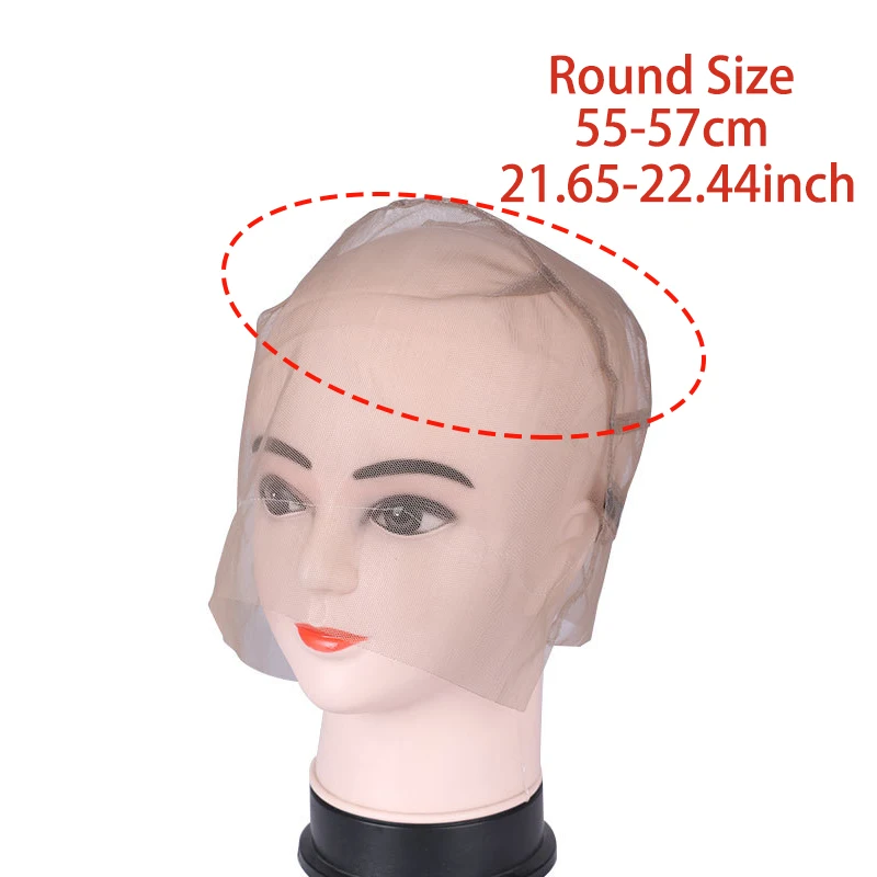 1 piece 360 degree round lace wig net with cap for making wigs with adjustable strap weaving caps