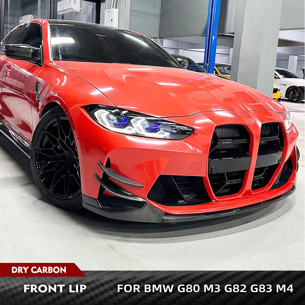 Für BMW 3 4 Serie G80 M3 G82 G83 M4 2021 2022 Real Carbon Auto Frontschürze Lippe Kinn Spoiler auto Frontschürze Lippe Schürze Körper Kit
