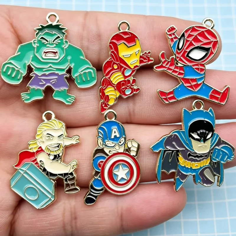 10pcs alloy drip oil cartoon pendant, DIY jewelry making earrings, keychain accessories