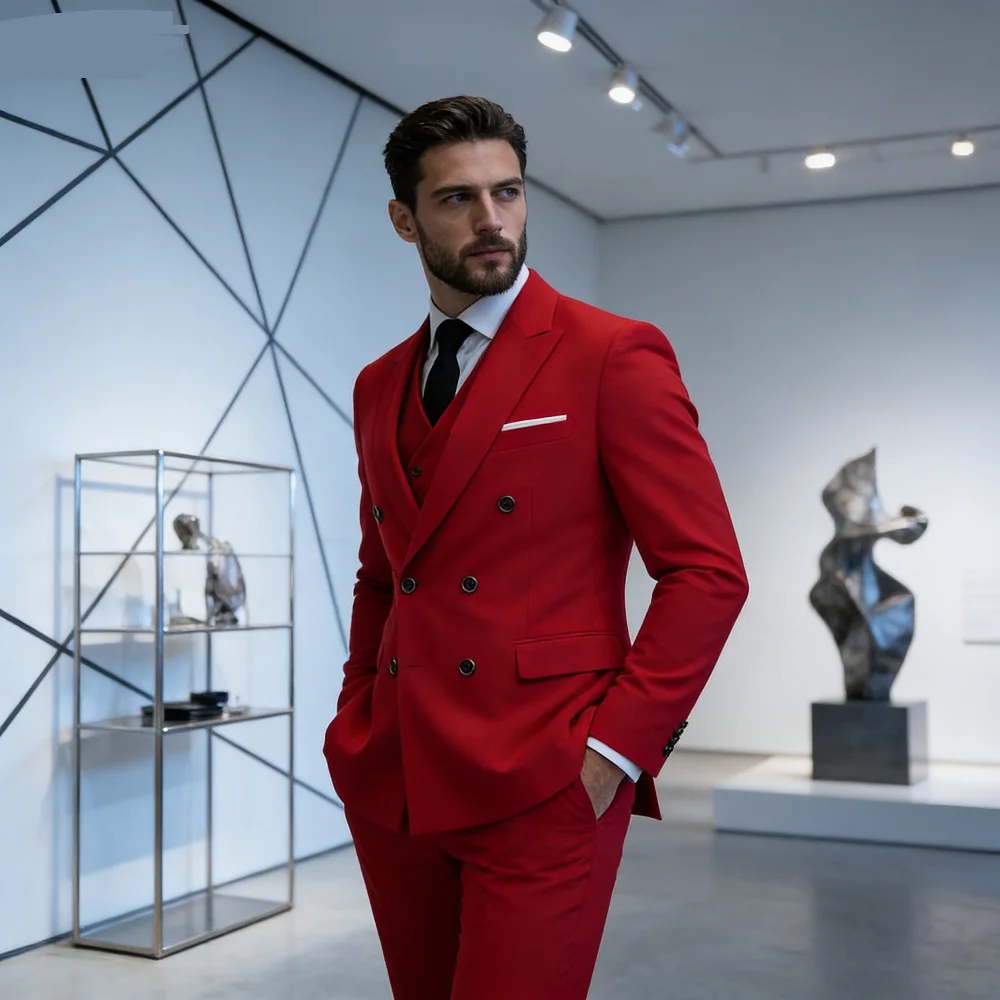 

Элегантный зеленый свадебный костюм из 3 предметов для мужчин, приталенный пиджак с лацканами, формальный жакет, жилет, брюки, смокинг, комплект, лучший мужчина, жених, мужской