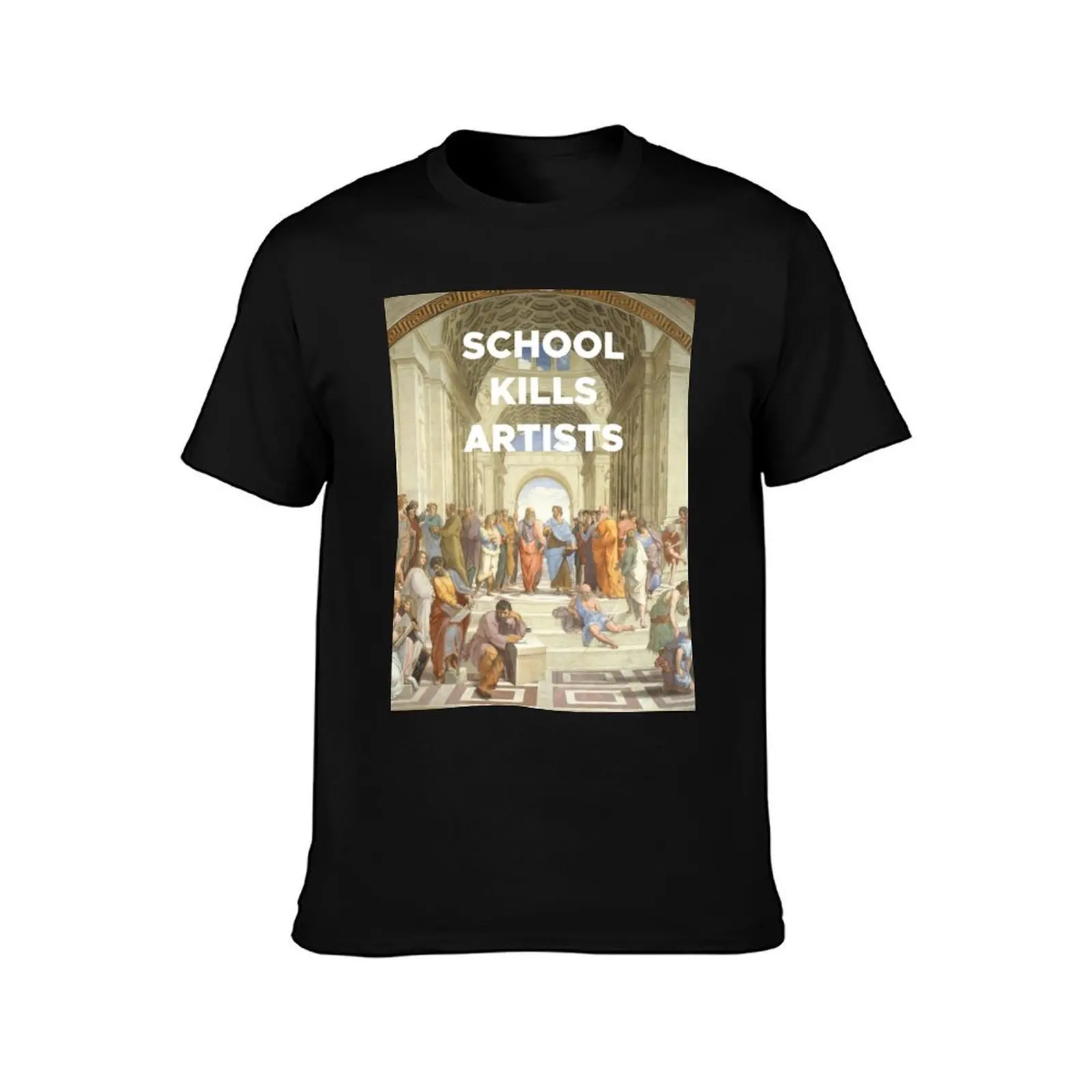 Raphael x School Kills Artists T-Shirt Summer Casual Cotton Tee Oversized Streetwear Tops Vintage Graphic Print 100% Cotton