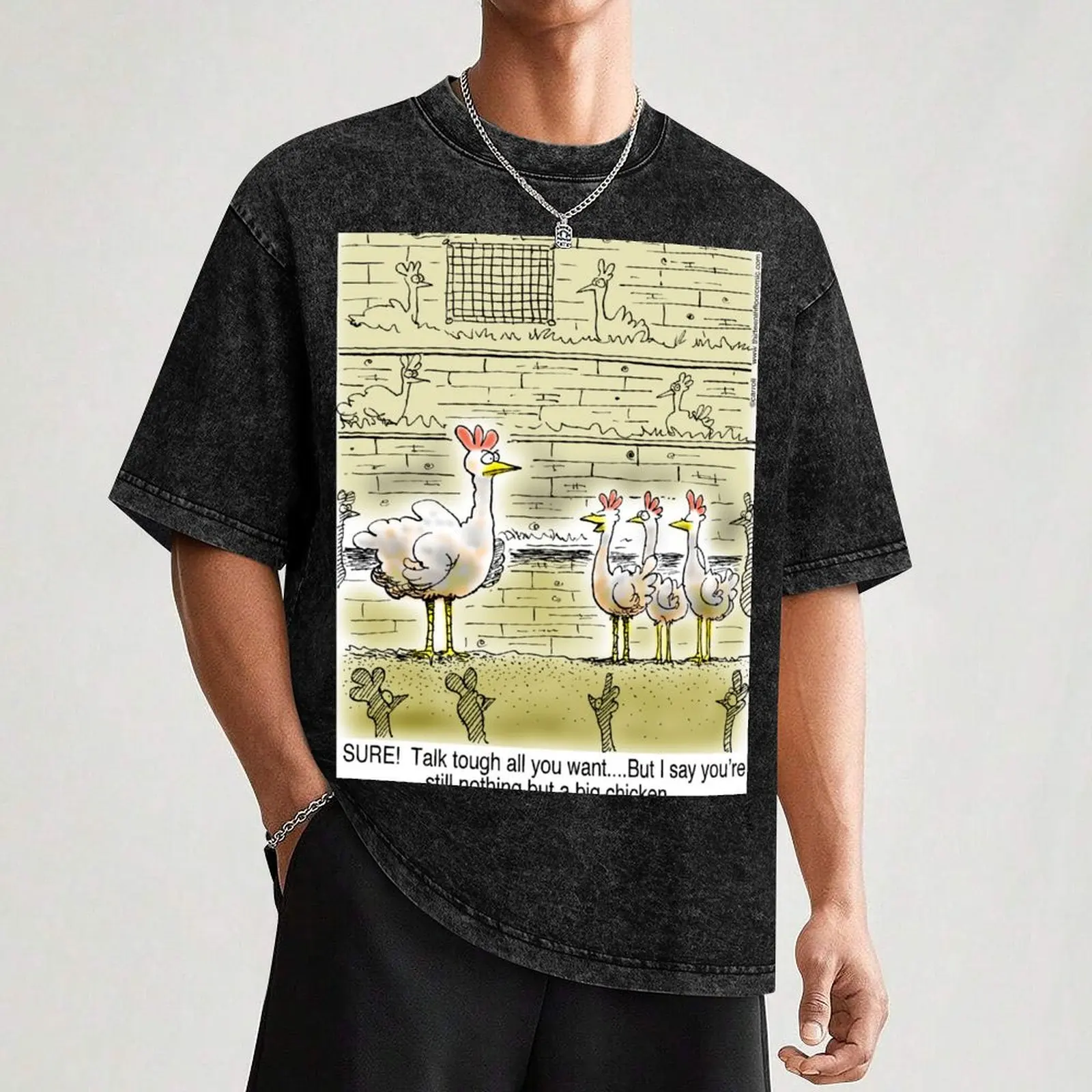 The Big Chicken- head of the chicken coop. T-Shirt Modern Style Print T-Shirt