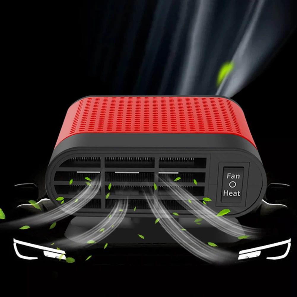 12/24V Car Electric Heater Fan 360 Rotating Windscreen Defroster Demister 1200W Auto Windshield Defroster Car Anti-Fog Heater